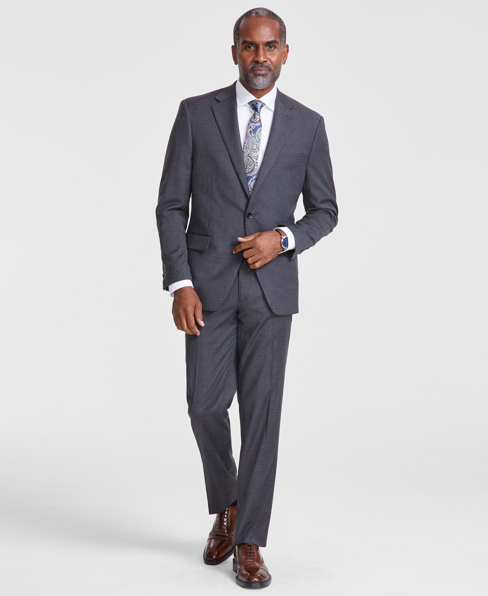 Tallia Slim Fit Grey Sharkskin Suit Separates 42L / 38x32 Tallia Slim Fit Grey Sharkskin Suit Separates 42L / 38x32