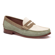 J&M Collection Baldwin Sage Suede Penny Loafer