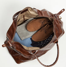 Moore & Giles Benedict Weekend Bag Brompton Brown