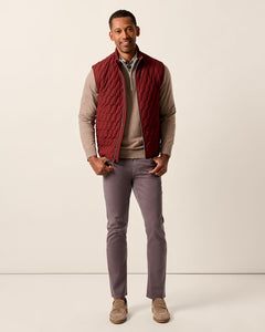 Johnnie-O Belfry Dark Maroon Puffer Vest