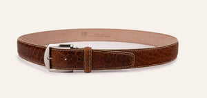L.E.N. American Bison in Cognac w/Beige Stitch Edge