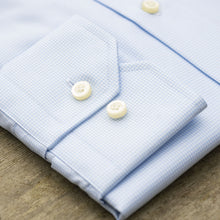 Hagen Blue Mini Houndstooth Dress Shirt
