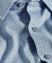 David Donahue Sky Check Cashmere Blend Sport Shirt