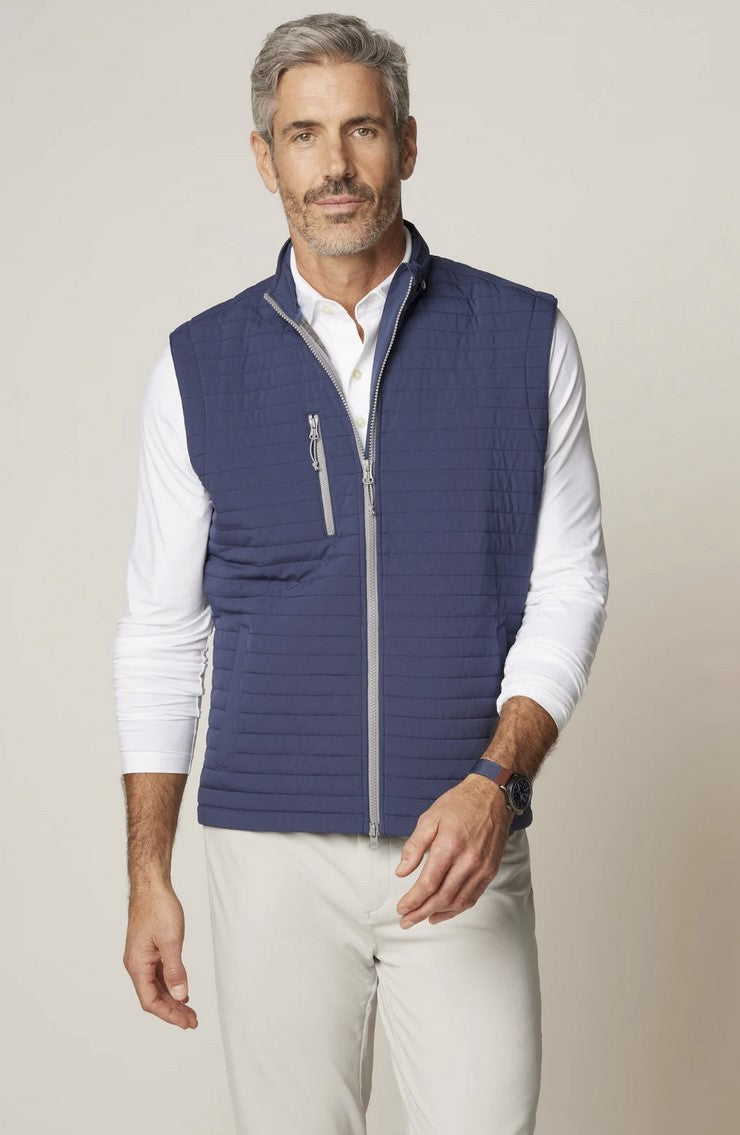 Johnnie-O Crosswind WVU Qulited Vest