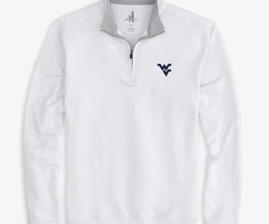 Johnnie-O WVU Diaz White 1/4 Zip