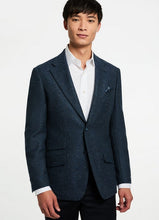Tallia Slim Fit Blue Donegal Herringbone Jacket