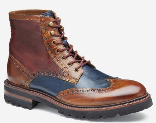 J&M Collection Dudley Tan/Navy Lug Boot