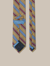 Robert Talbott Gold/Blue/Burg Textured Stripe Tie
