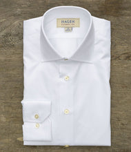 Hagen White Fine Twill Dress Shirt