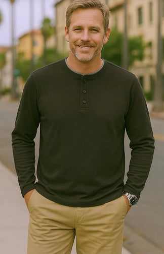 Left Coast Tee Long Sleeve Henley