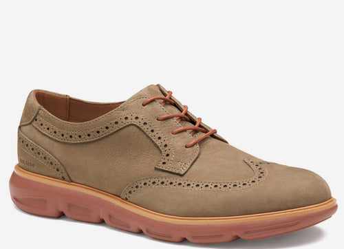 J&M Larkin Taupe Nubuck Wingtip