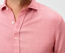 Johnnie-O McCarthy Malibu Red Linen Blend Button Up