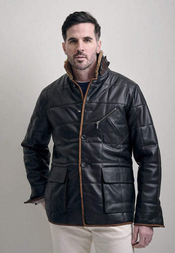 Black Label Motorsports Quilted Lambskin Jacket