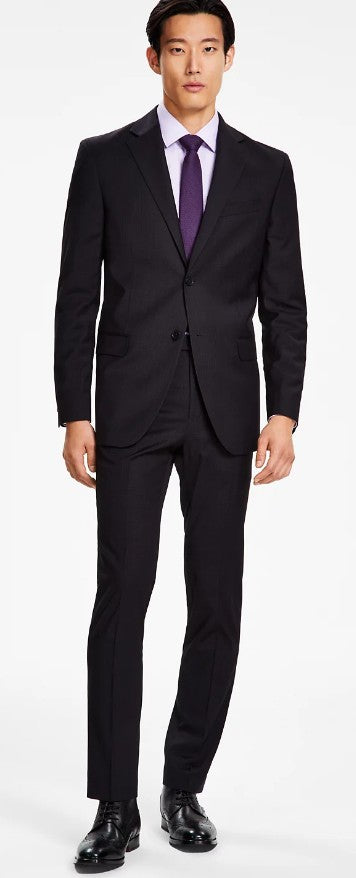 Dkny Men's Modern-Fit Stretch Suit Jacket - Black Plaid