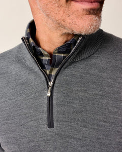 Johnnie-O Raynor Charcoal Merino 1/4 Zip