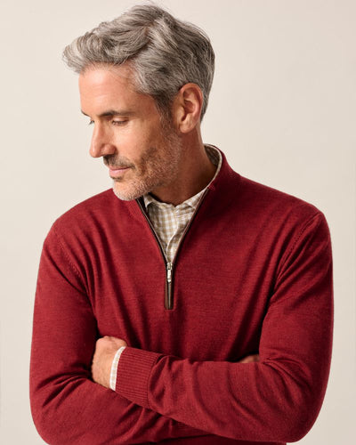 Johnnie-O Raynor Cinnamon Merino 1/4 Zip
