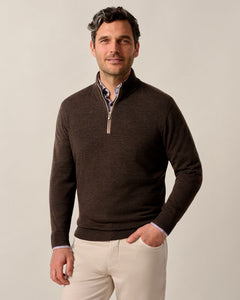 Johnnie-O Raynor Cocoa Merino 1/4 Zip
