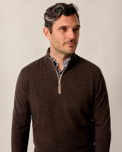 Johnnie-O Raynor Cocoa Merino 1/4 Zip