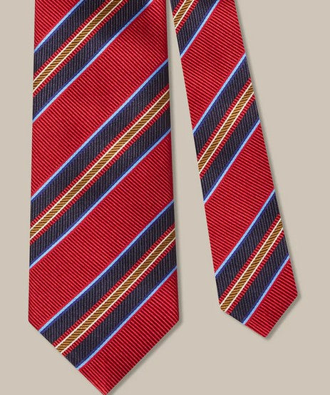 Robert Talbott Red Multi Repp Tie