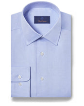 David Donahue Blue Royal Oxford Regular Fit Dress Shirt