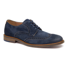 J&M Ripley Navy Suede Wingtip