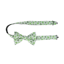 White Shamrock Bow Tie