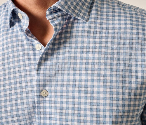 Johnnie-O Westwood Navy Performance Button Up