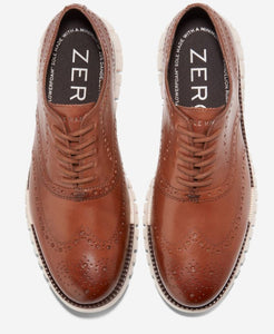 Cole Haan ZeroGrand Remastered Wingtips in British Tan