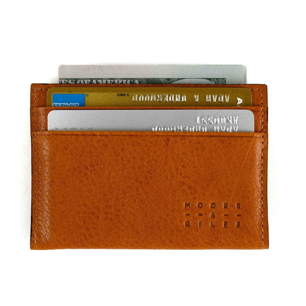 Moore & Giles License Wallet in Modern Saddle