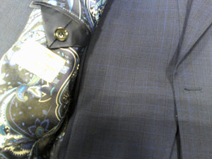 Tallia Slim Fit Napoli Blue Plaid Suit