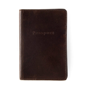 Moore & Giles Passport Wallet in Brompton Brown