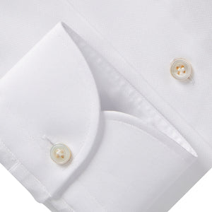 Emanuel Berg Luxury White Modern Fit Dress Shirt