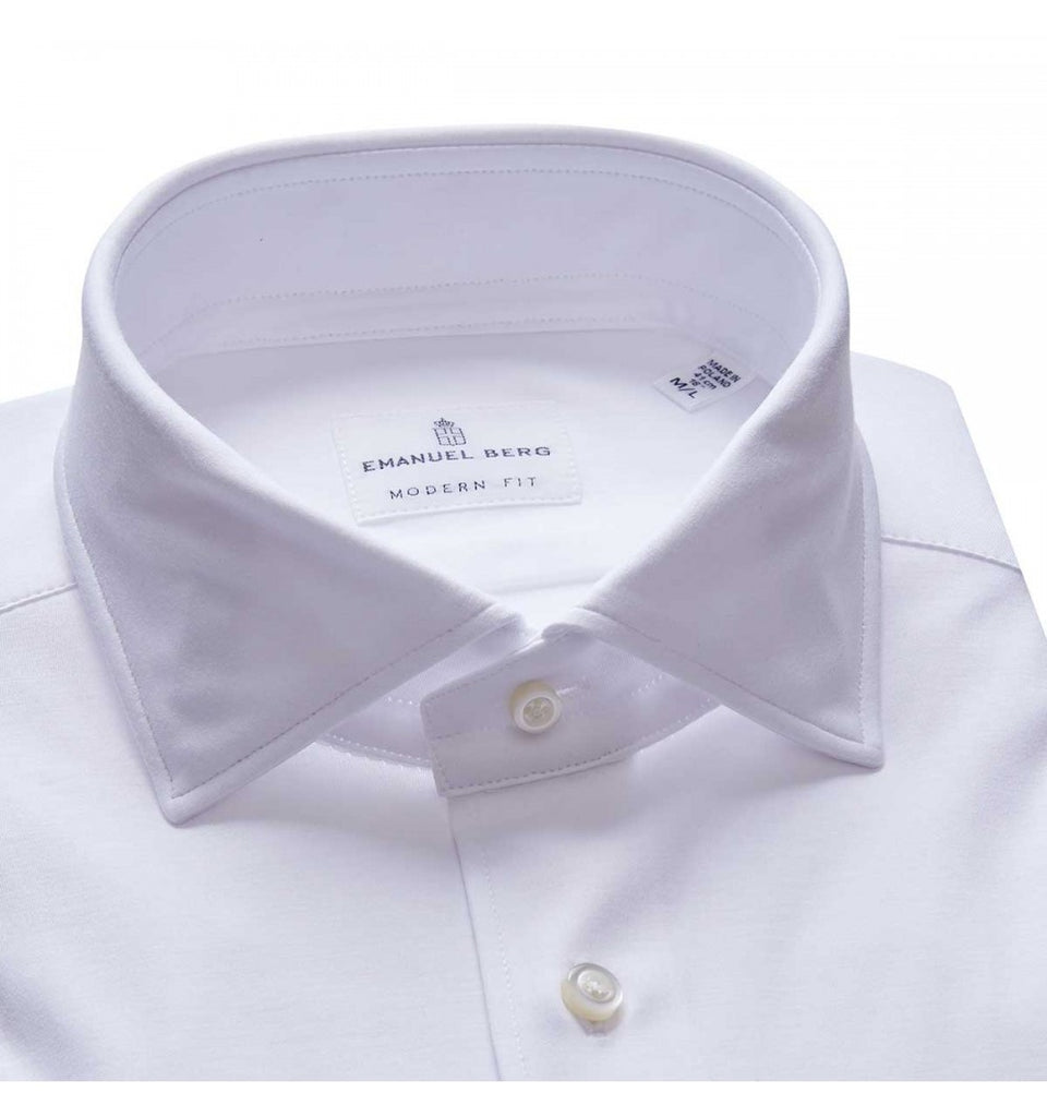 EMANUEL BERG Modern Fit White 4 Flex Shirt