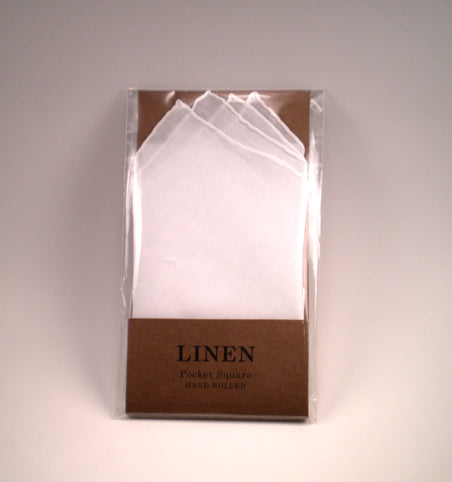 100% Irish Linen Pre-Folded Pocket Square