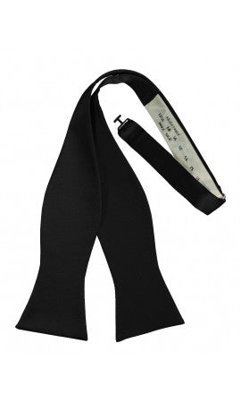Black Silk Self Tie Bow Tie