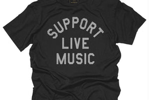Support Live Music Black Label T-Shirt